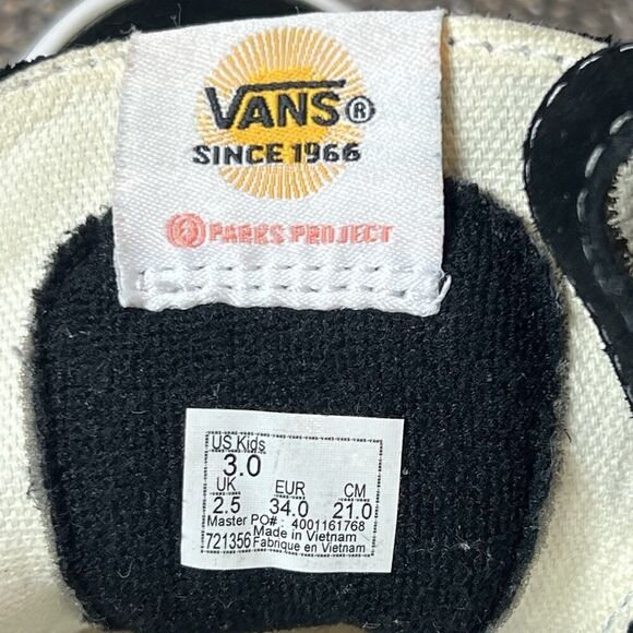 Vans Parks Project Wild And Free Kid Sz 3 Mid Top Multicolor Black Suede Sneaker - Picture 9 of 9